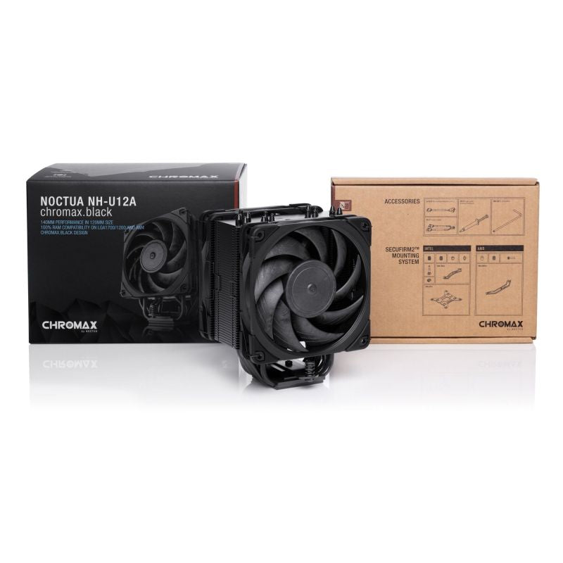 NOCTUA NH-U12A Chromax Black CPU Cooler Chłodzenie/Chłodzenie CPU Your Sports Performance
