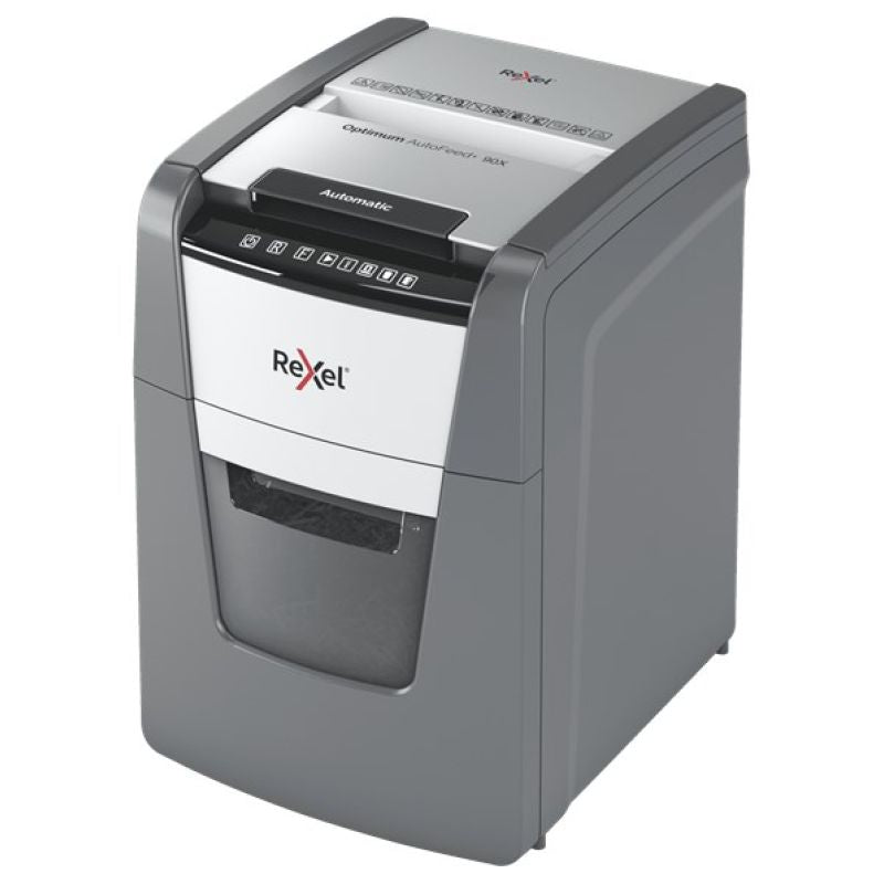 Rexel Optimum AutoFeed+ 90X Shredder, (P-4), 90 sheets, 34 l bin Urządzenia biurowe/Niszczarki Your Sports Performance