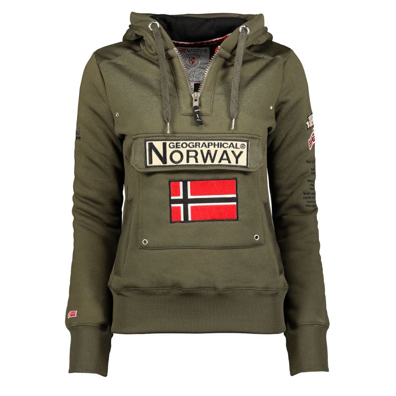 Geographical Norway Gymclass DB 054 M sweatshirt WW2491H/GN-Kaki Clothing/Outdoor/Geographical Norway Your Sports Performance