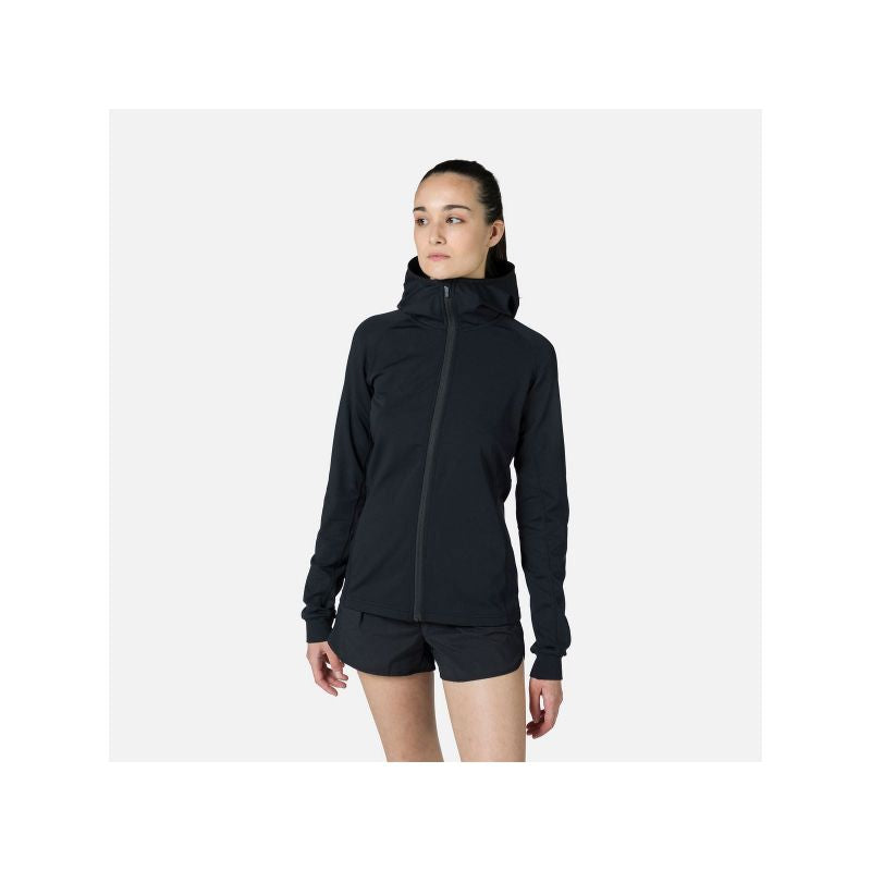 ROSSIGNOL Women's W Mid Layer Thin Fz Sweatshirt, Black