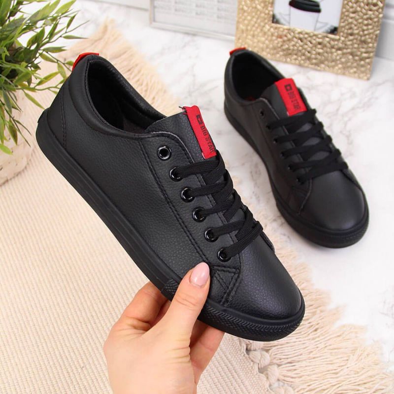 Low-top sneakers with eco leather Big Star W DD274687 black Footwear/Lifestyle Your Sports Performance