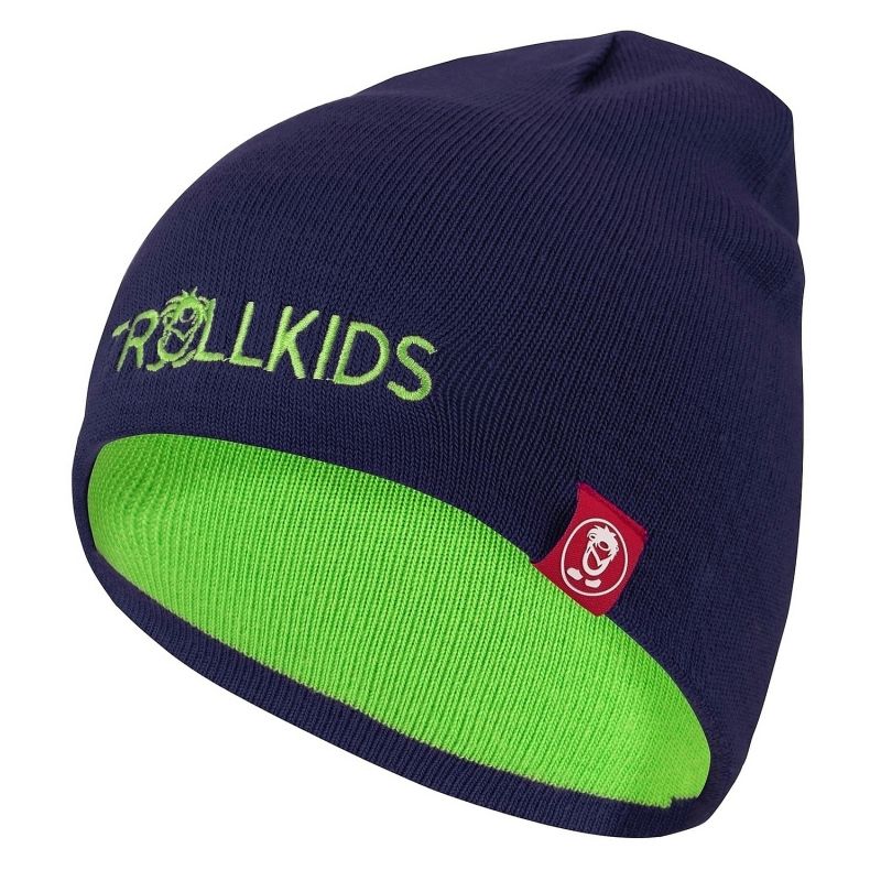 Trollkids Kids Troll Beanie knitted winter hat for girls/boys green (920-100) In preparation Your Sports Performance