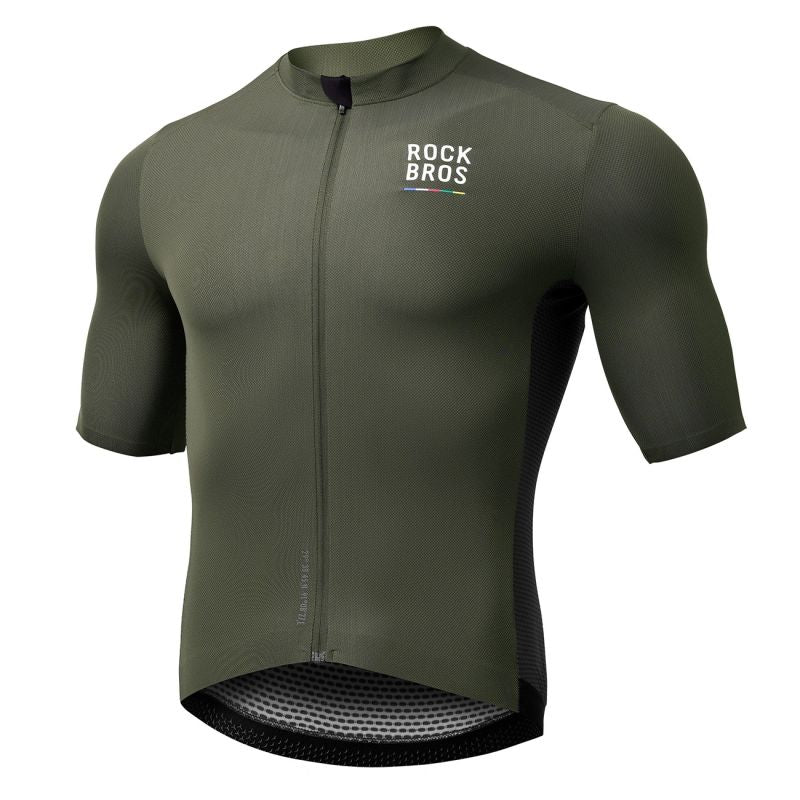 Rockbros 15220004004 ROAD TO SKY men's cycling jersey short sleeve L - green Rockbros