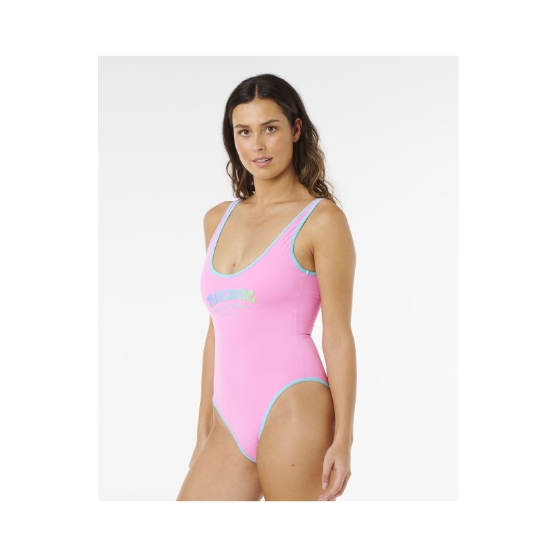 RIP CURL Surf Puff 1 Piece Women's Swimsuit Pink