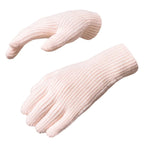 Braided phone gloves with cutouts for fingers - pink Hurtel