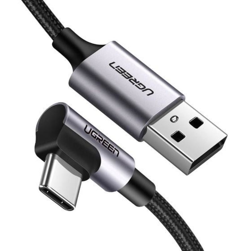 Ugreen cable US284 USB-A (straight) / USB-C (angled) 3A 1m (gray) Kable i adaptery/Kable USB Your Sports Performance