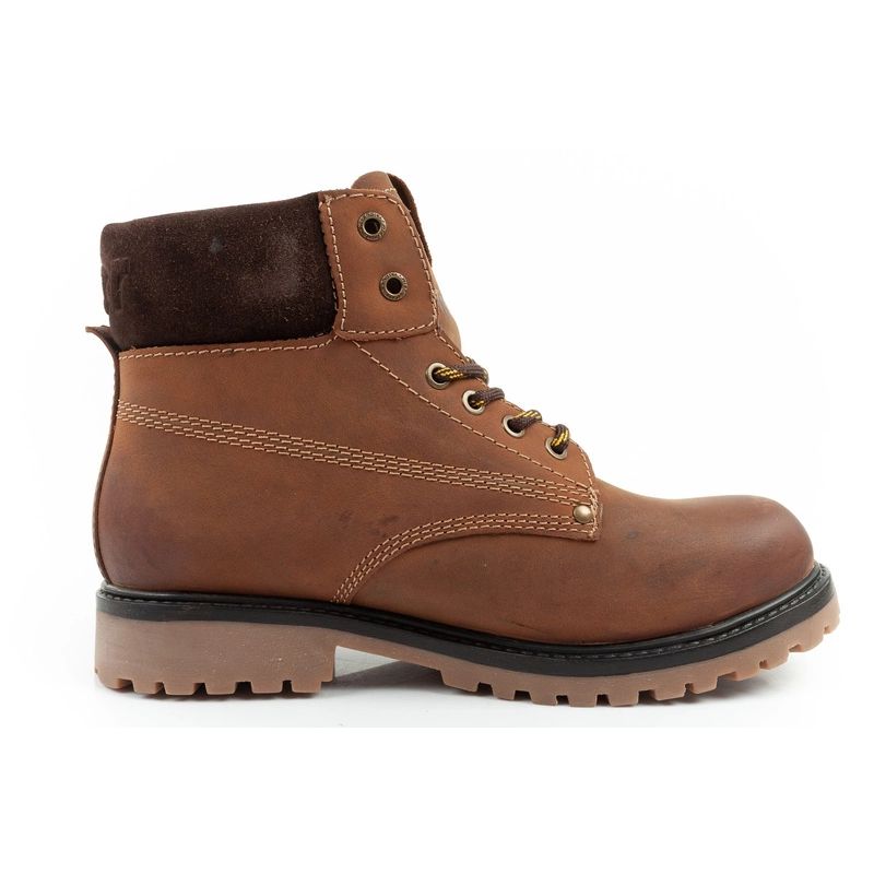 Wrangler Arch men's shoes Chelsea boots elegant ankle boots natural leather brown Wrangler