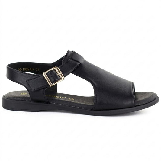 Women's black leather sandals Cambell 19391 Cambell