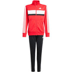 adidas Seasonal Essentials Tiberio 3-Stripes Tricot Kids Tracksuit Red and Black JI6214 In preparation Adidas