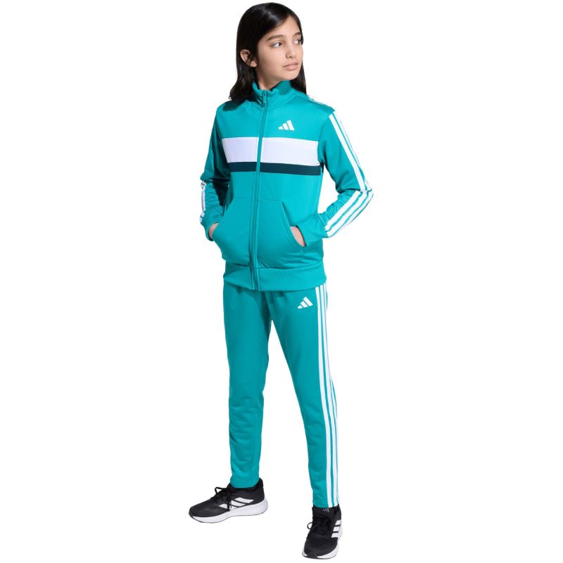 adidas Seasonal Essentials Tiberio 3-Stripes Tricot Jr Tracksuit JN2245 Clothing/Lifestyle Adidas