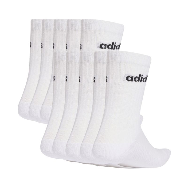 Adidas Cushioned Linear Crew Socks 10 Pairs White KF9091