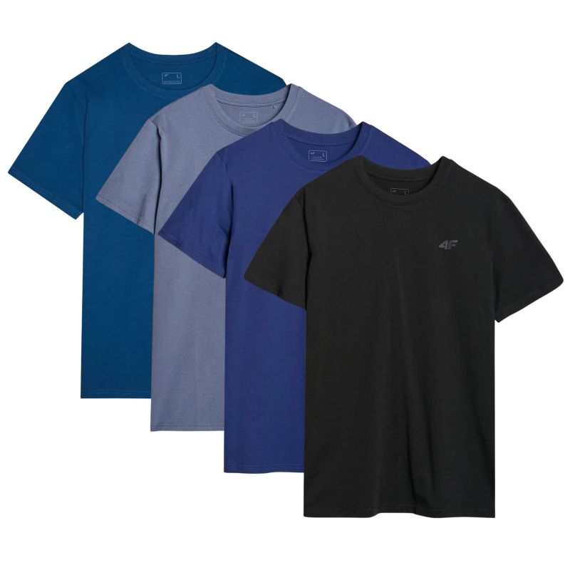 Men's T-shirt (SET OF 4 T-SHIRT) 4F 4P-SS-4FWMM00TTSHM2256-90S 4PACK Clothing Your Sports Performance