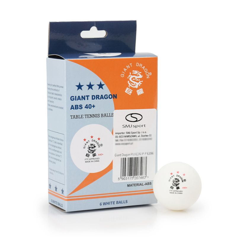 Ping pong balls Giant Dragon ITTF *** ABS 40+ 63066 6 pcs. Accessories/Balls/Table Tennis Your Sports Performance