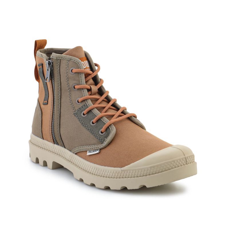 Palladium Men's Pampa Detroit Zip SU 04612-961-M Dusky Green/Brown To be categorized Your Sports Performance