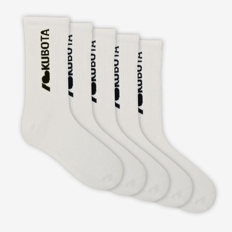Kubota 5-pack of i love kubota socks cream K25SS-300-002-01-5 Kubota