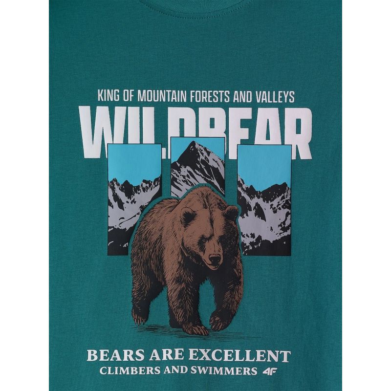 Boy's regular printed T-shirt 4F 4FJKAW26TTSHM4456-46S