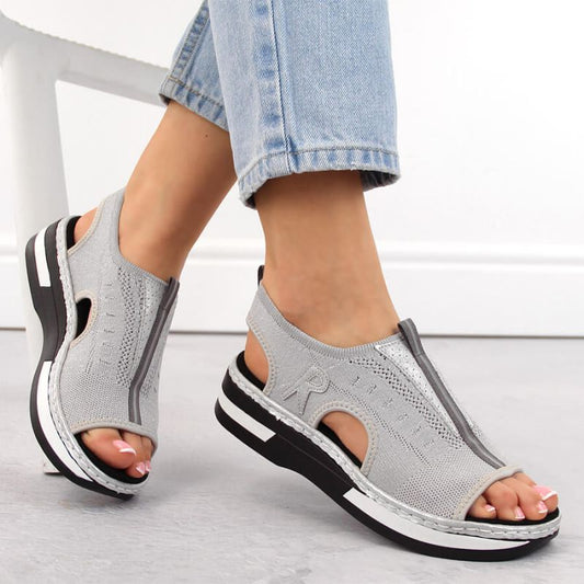 Rieker W RKR686 metallic comfortable slip-on sandals Rieker