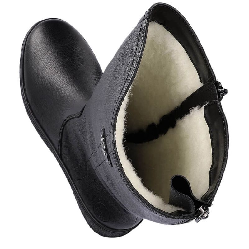 Leather waterproof boots insulated with sheep&#39;s wool Rieker W RKR237B