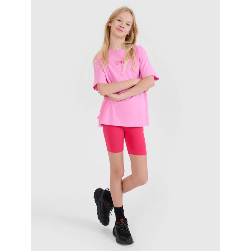 Girls' oversize plain T-shirt 4F 4FJRSS25TTSHF2821-54S *Kategoria tymczasowa Your Sports Performance