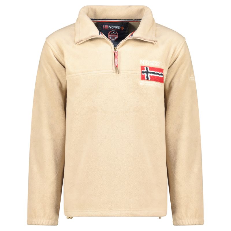 Men’s Fleece Jacket Geographical Norway TEQUATEUR BEIGE DB MEN 233 (WZ6694H/GN-BEIGE)