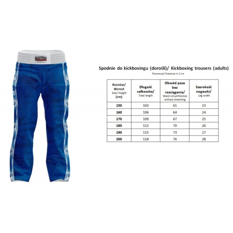Kickboxing pants MASTERS SKBP-M (WAKO APPROVED) In preparation Your Sports Performance