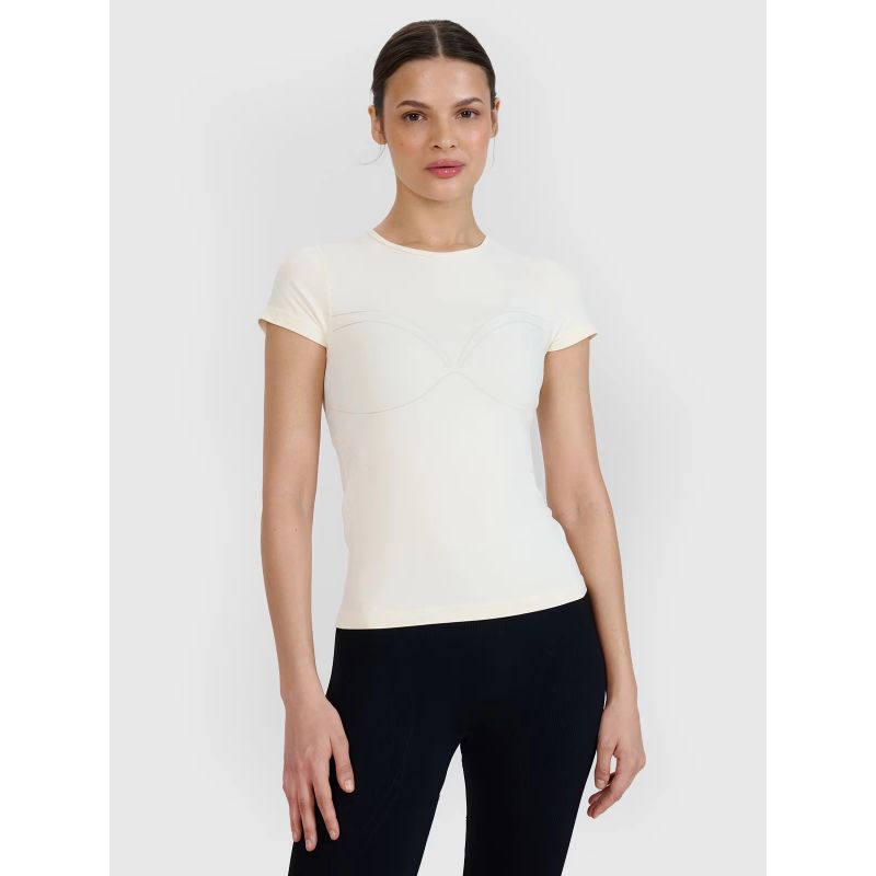 Women's quick-drying yoga and pilates t-shirt 4F 4FWSS25TFTSF1270-11S Clothing Your Sports Performance