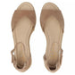 Filippo DS7635 Women's Taupe Leather Wedge Sandals Filippo