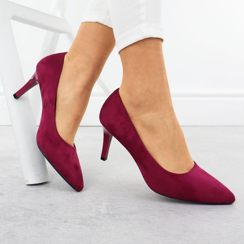 Women's fuchsia suede pumps, Sergio Leone 1336 Footwear Your Sports Performance