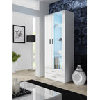 SOHO S6 2D2S display cabinet white/gloss white Bufety i witryny/Bufety i witryny na drewnianej podstawie Your Sports Performance