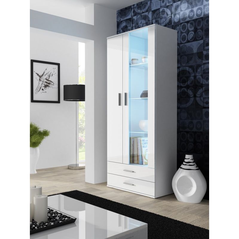 SOHO S6 2D2S display cabinet white/gloss white Bufety i witryny/Bufety i witryny na drewnianej podstawie Your Sports Performance