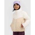 Girls' puffer jacket with synthetic down filling 4F 4FJRAW25TDJAF0807-12S
