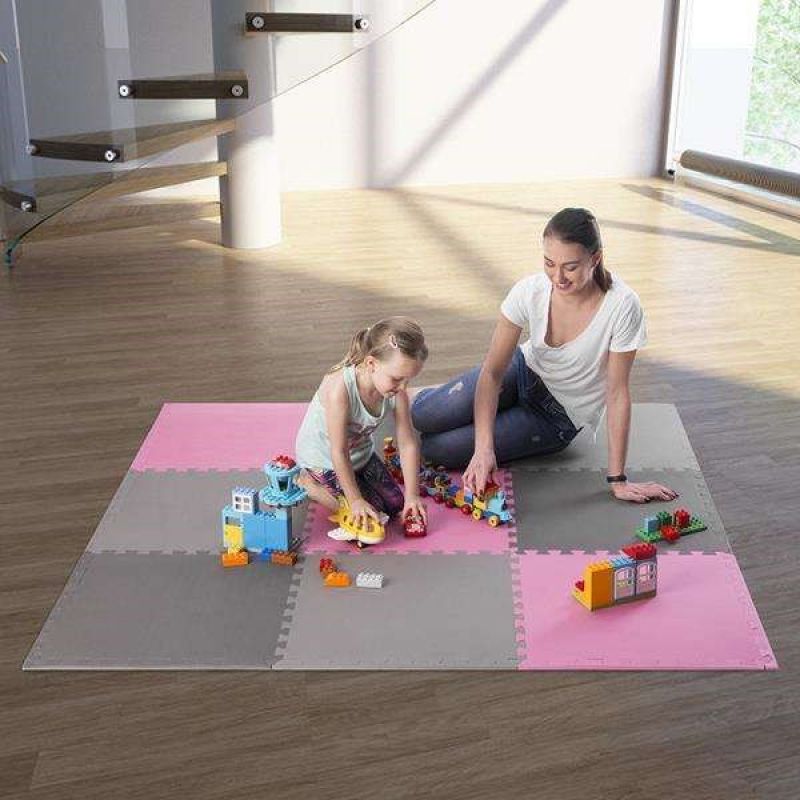 Multipack One Fitness MP10 puzzle mat pink and gray 9 pieces 10 mm In preparation Your Sports Performance