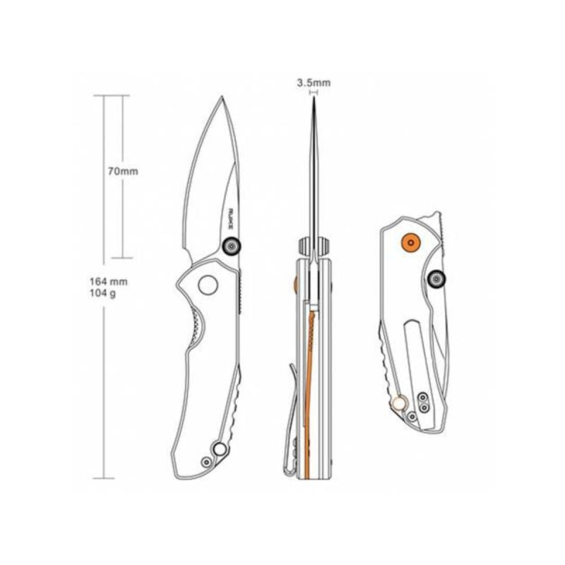 Ruike EDC Everyday Folding Knife, Black Flipper, Steel - P671-CB Akcesoria treningowe/Inne Your Sports Performance