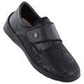 Leather Velcro shoes, elastic, black, Unisoft 8435 To be categorized Your Sports Performance