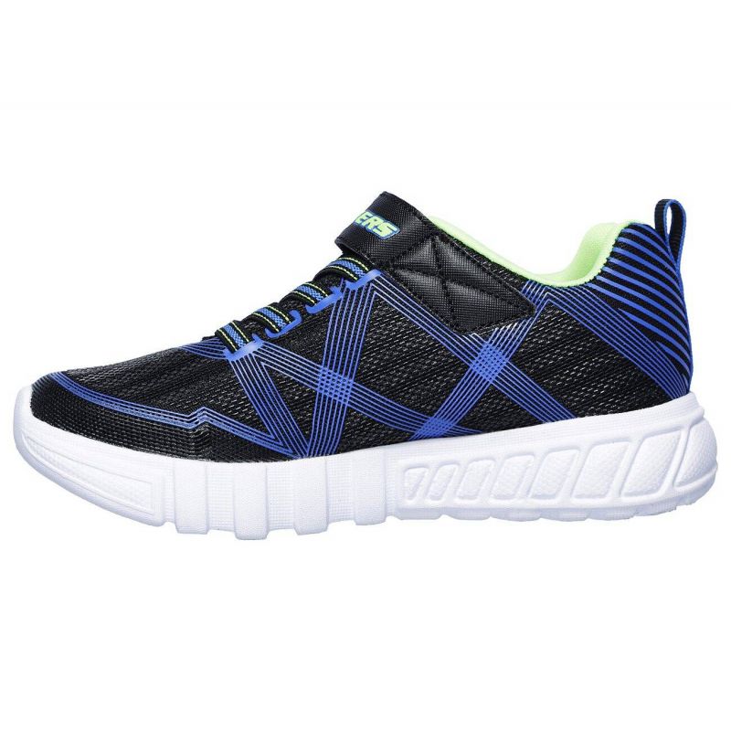 Skechers FLEX-GLOW Navy Blue Kids' Sports Shoes (90542L-BBLM) In preparation Your Sports Performance