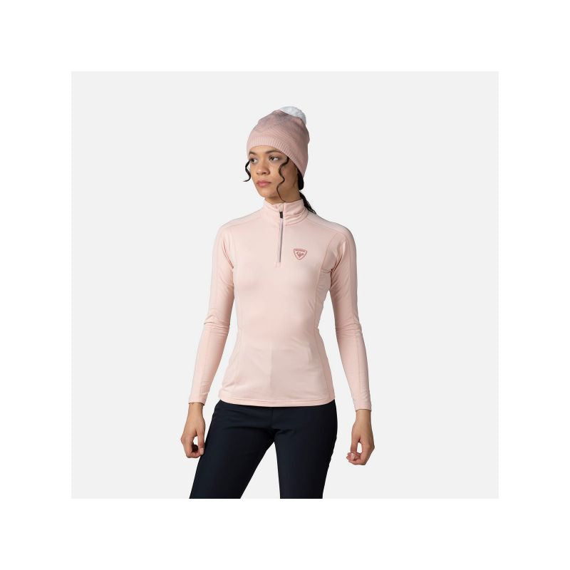 Rossignol W Classique 1/2 Zip Pink Sweatshirt Import z PMSport Your Sports Performance