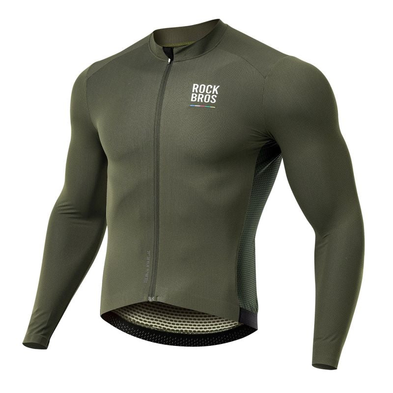 Rockbros 15220003004 ROAD TO SKY men's cycling jersey long sleeve L - green Rockbros