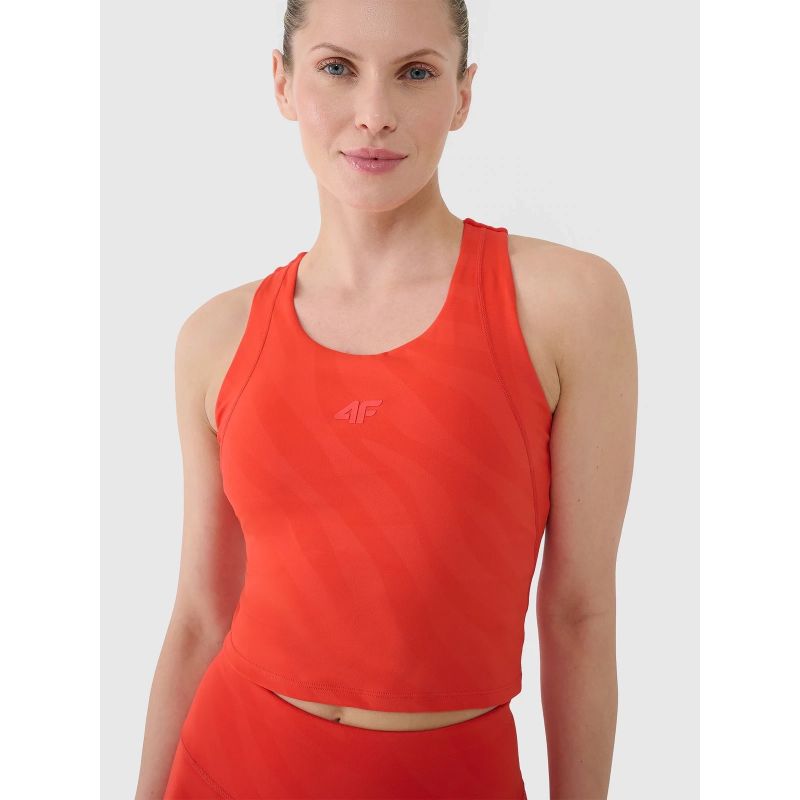 Women's quick-drying training crop top 4F 4FWSS25TFSLF413-62S *Kategoria tymczasowa Your Sports Performance