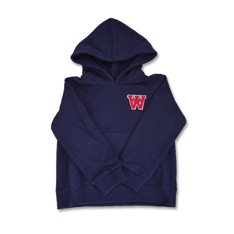 Wood Wood Izzy AA kids hoodie navy blue - 10235605-2424-Navy Odzież/Odzież na co dzień Your Sports Performance