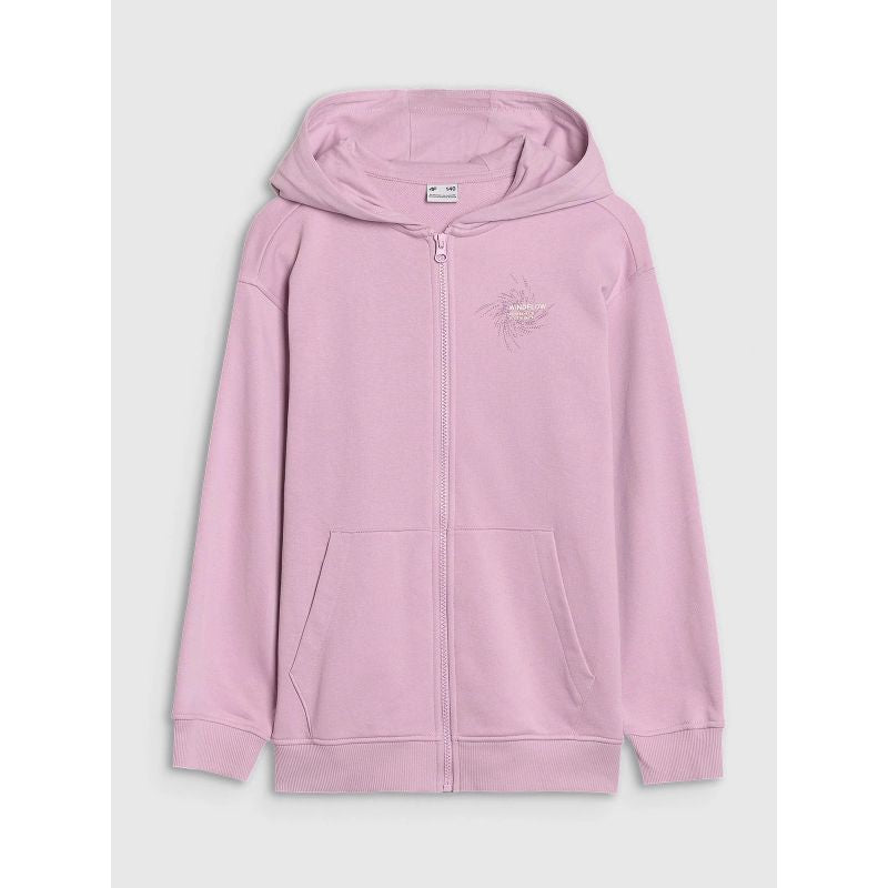 Girls' sweatshirt with a hood, 4F 4FJWSS25TSWSF1482-52S *Kategoria tymczasowa Your Sports Performance
