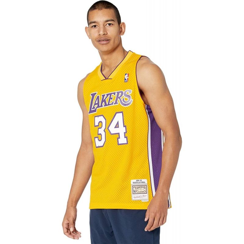 Mitchell &amp; Ness Los Angeles Lakers NBA Swingman Home Jersey Lakers 99 Shaquille O`Neal SMJYGS18179-LALLTGD99SON Clothing/Lifestyle/T-shirts/Mitchell & Ness Your Sports Performance
