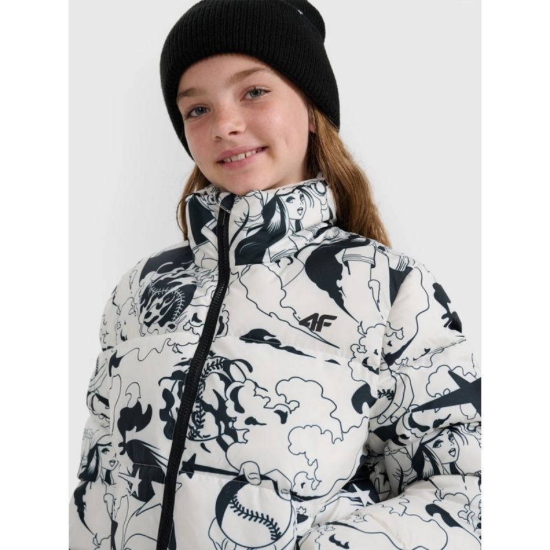 Girls' synthetic-filled down jacket 4F 4FJRAW25TDJAF0748-11A