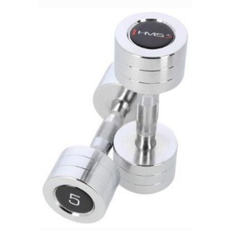 Chrome dumbbells 2x5 kg HMS CHD05 In preparation Your Sports Performance