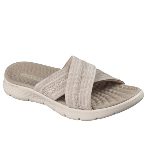 Skechers Women's Flip-Flops GO WALK FLEX SANDAL IMPRESSED 141420 DKTP Skechers