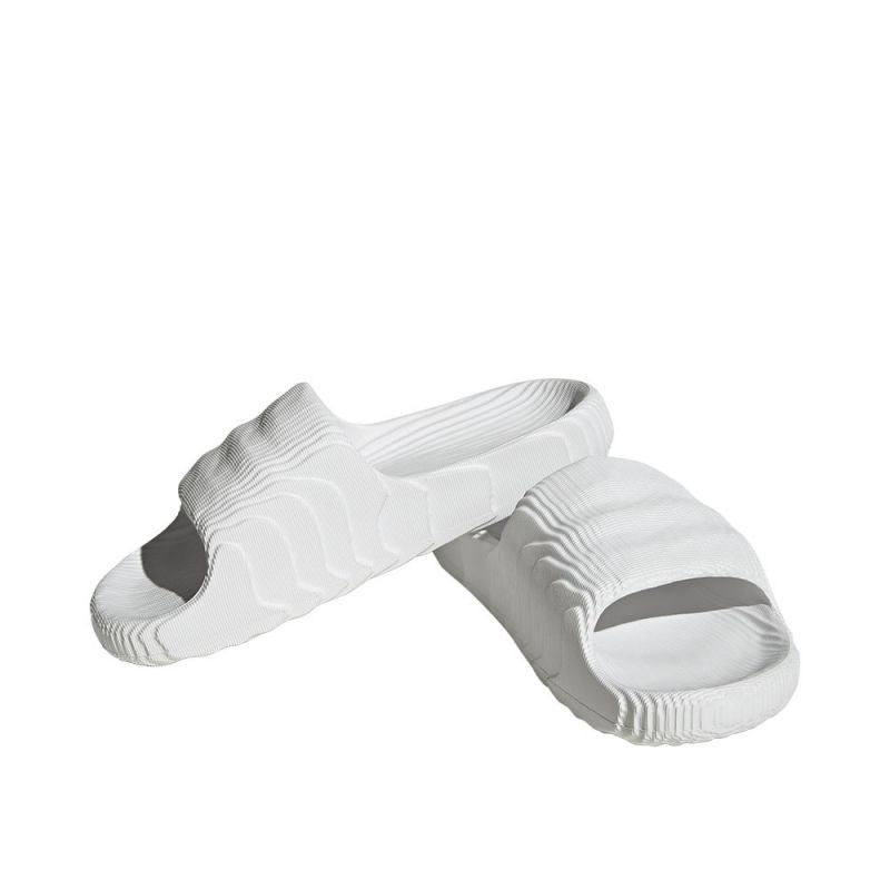 Adidas Adilette 22 Crystal White women's/men's slides with a comfortable profiled sole (HQ4672)
