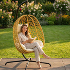 COCOON HANGING CHAIR 105x195CM BROWN Home and Garden/Garden Your Sports Performance