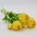 BOUQUET OF 5 YELLOW PEONY TULIPS 39 CM LIFE-LIKE SPRING DECORATION Home and Garden/Equipment Your Sports Performance