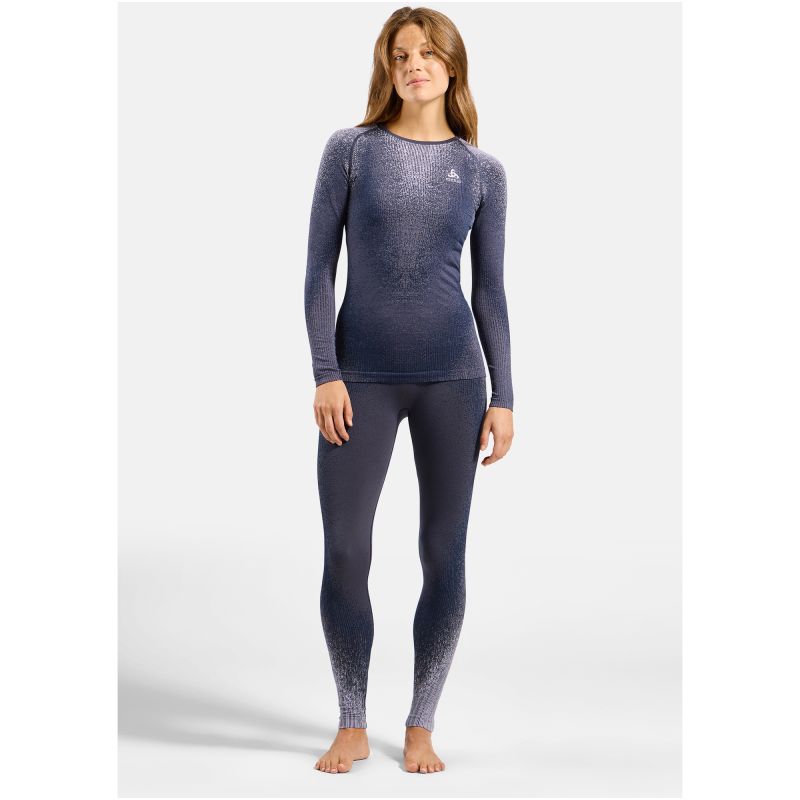 Women’s long-sleeve thermal shirt ODLO BL TOP Crew Neck l/s PERFORMANCE WARM BLACKCOMB, purple