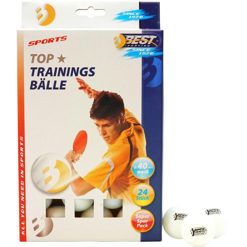 BEST SPORTING TRAINING TABLE TENNIS BALLS 24 PCS WHITE Accessories Your Sports Performance