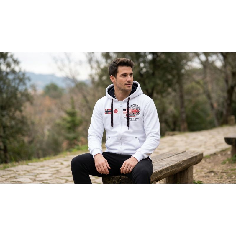 Men's sweatshirt Geographical Norway GORMA MEN 100 EO +BS (WT1880H/GN-WHITE)